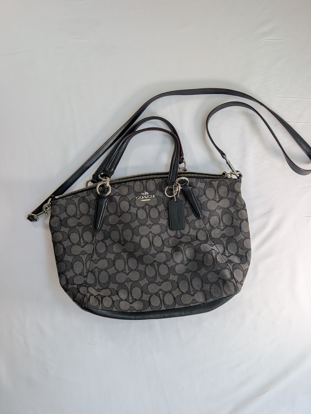 Coach Signature Canvas Tote Bag in Charcoal/Black